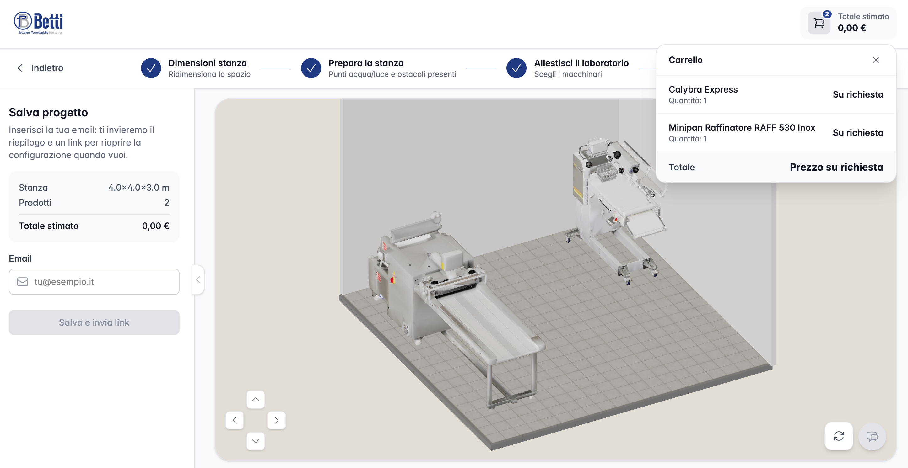 Step 3 — salva il progetto e condividi il link